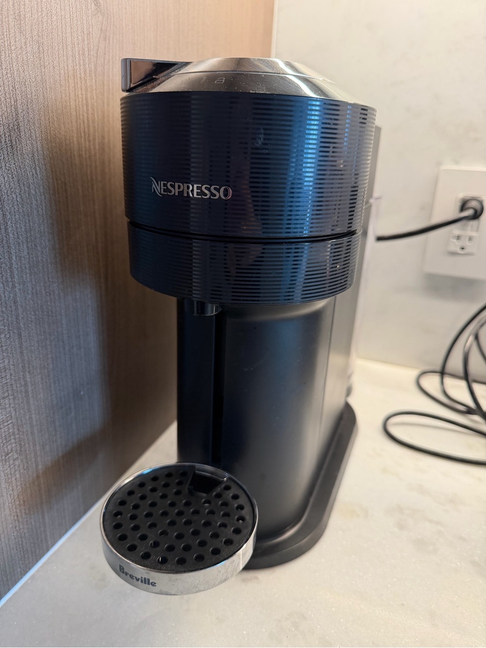 Nespresso Single-Serve Coffee Maker in Black and Silver